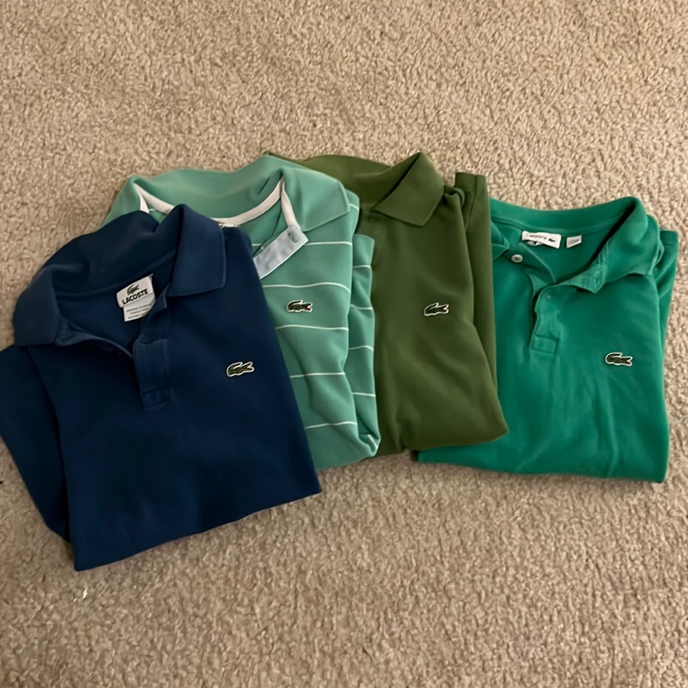 Lacoste Polos (4) Boys Size 16